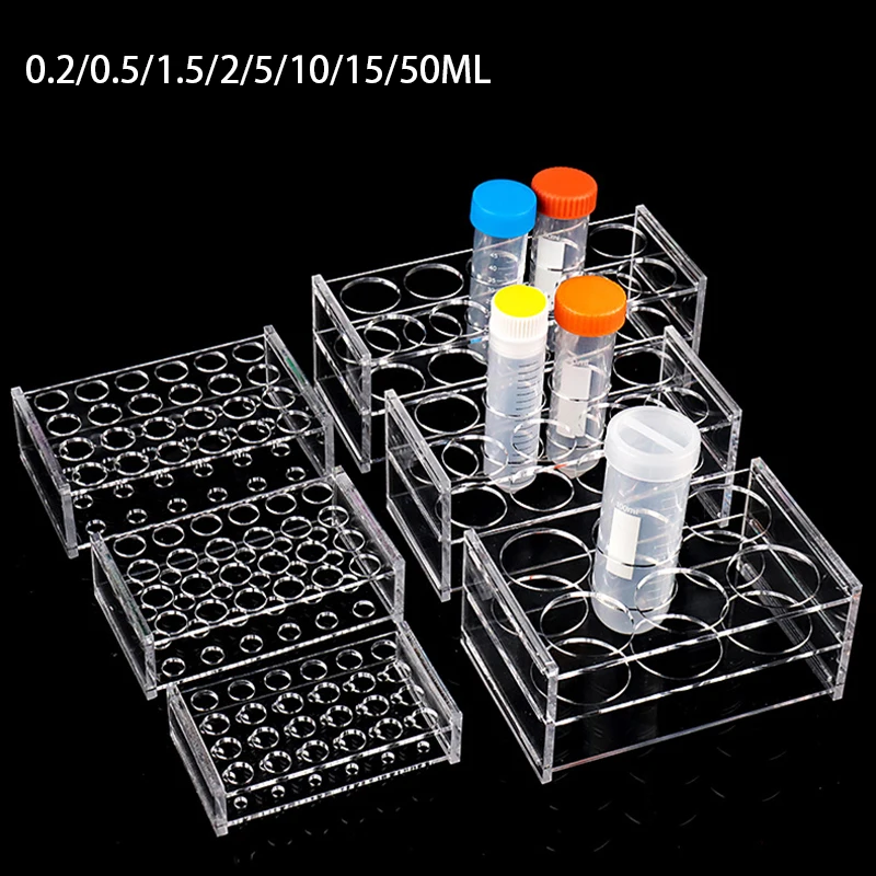 Lab Equipment - Support de tubes à essai 0.2ML/0.5ML/1.5ML/2ML/10ML/15ML/50ML,