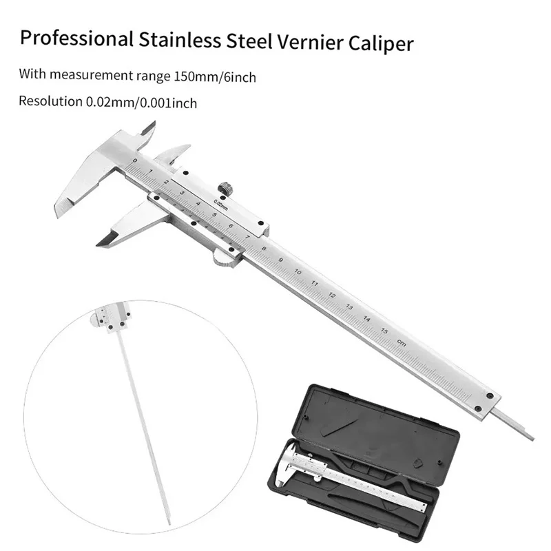 Digital Caliper 150Mm Stainless Steel - Jauge à pied à coulisse professionnelle