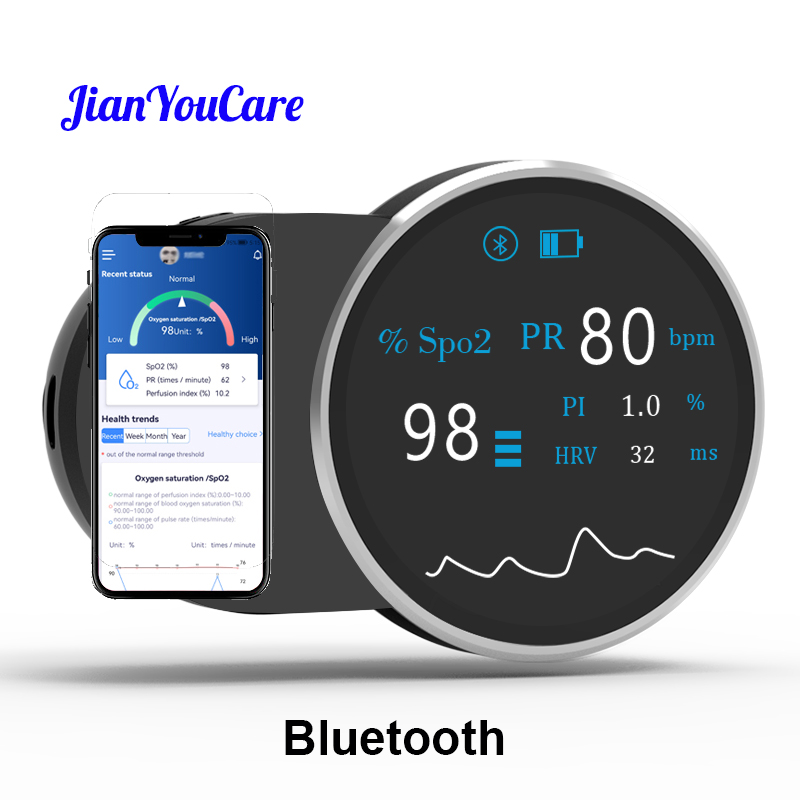 Pulse Oximeter Fingertip Rechargeable - JianYouCare rechargeable usb Bluetooth transmission sans