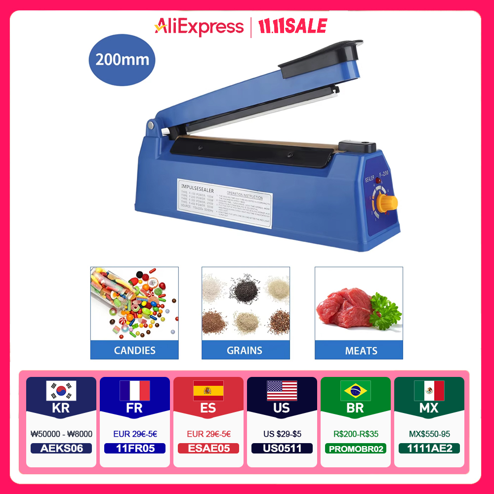 Machine de thermoscellage manu - Plastic Bag Impulse Heat Sealer avis et prix
