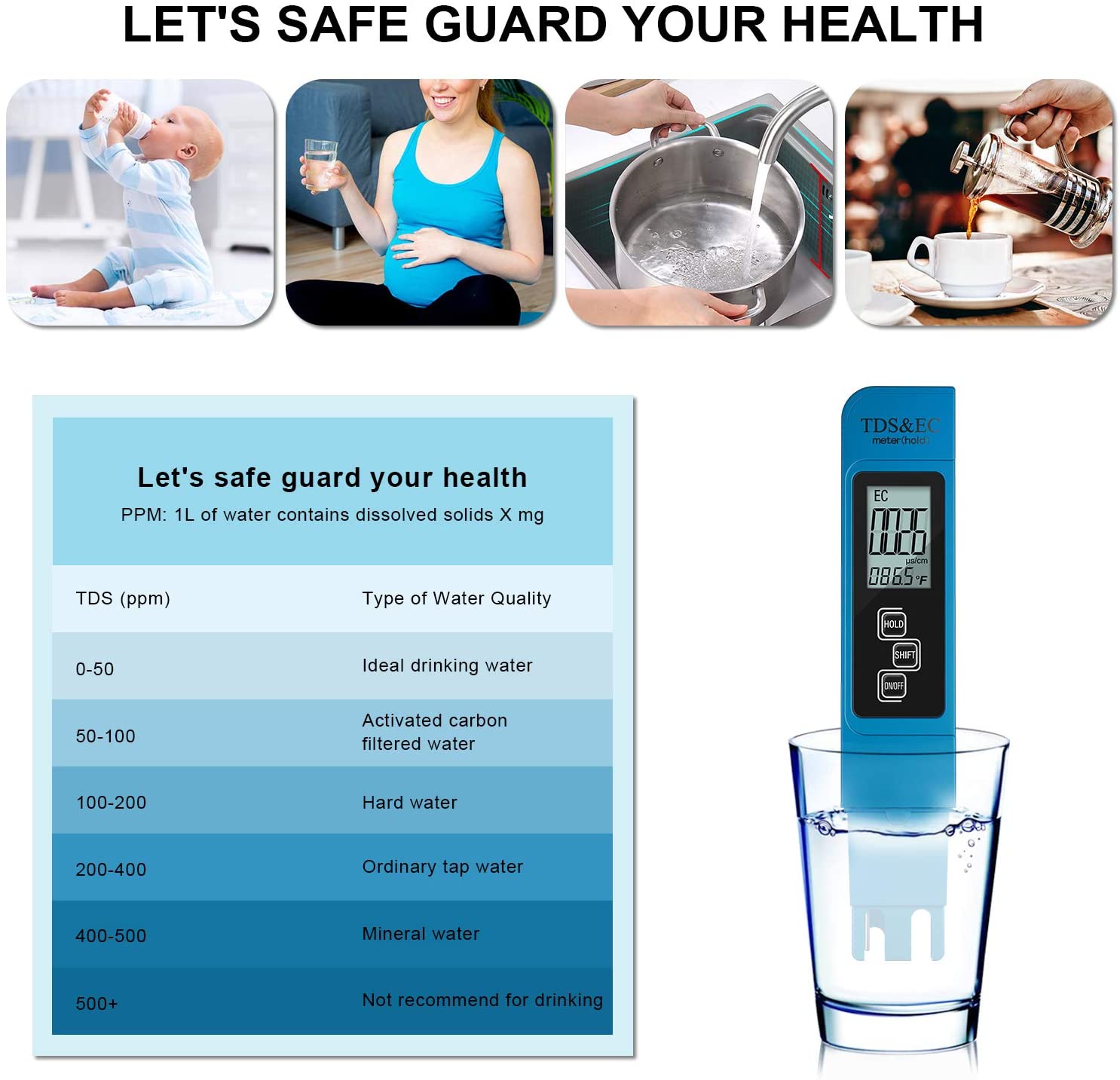 Testeur numérique de PH /TDS/E - Ph Meter Digital Water Tester avis et prix