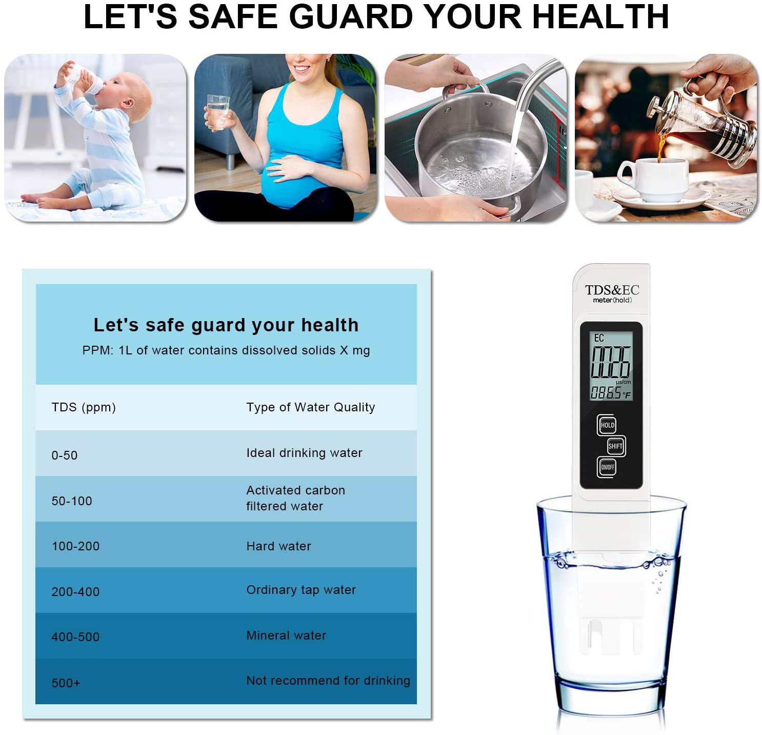 Testeur numérique de PH /TDS/E - Ph Meter Digital Water Tester avis et prix