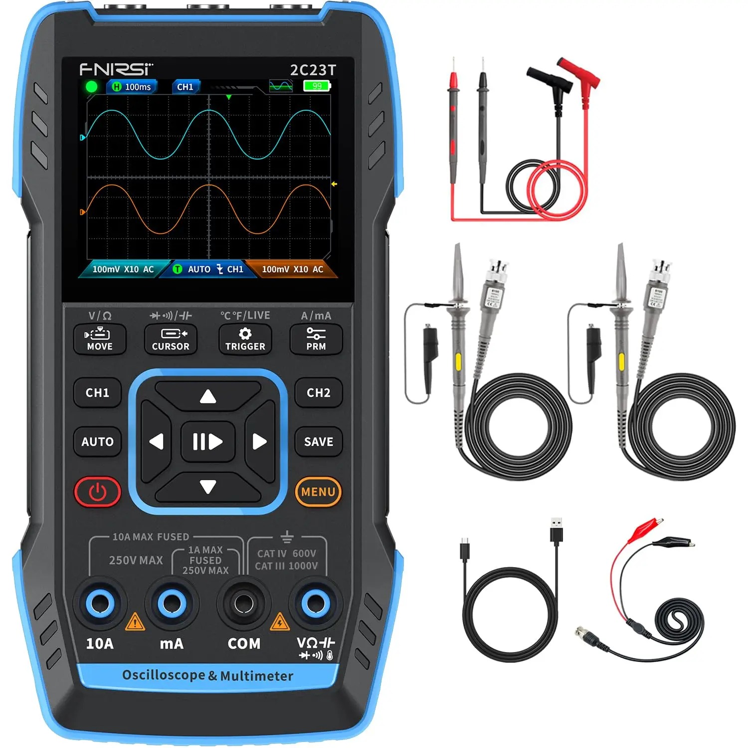 Oscilloscope multimètre généra - Fnirsi Digital Oscilloscope Handheld avis et prix