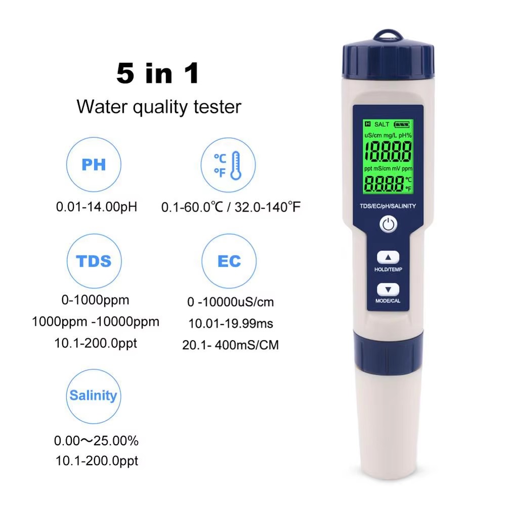 Stylo testeur numérique 5 en 1 - Ph Meter Digital Water Tester avis et prix