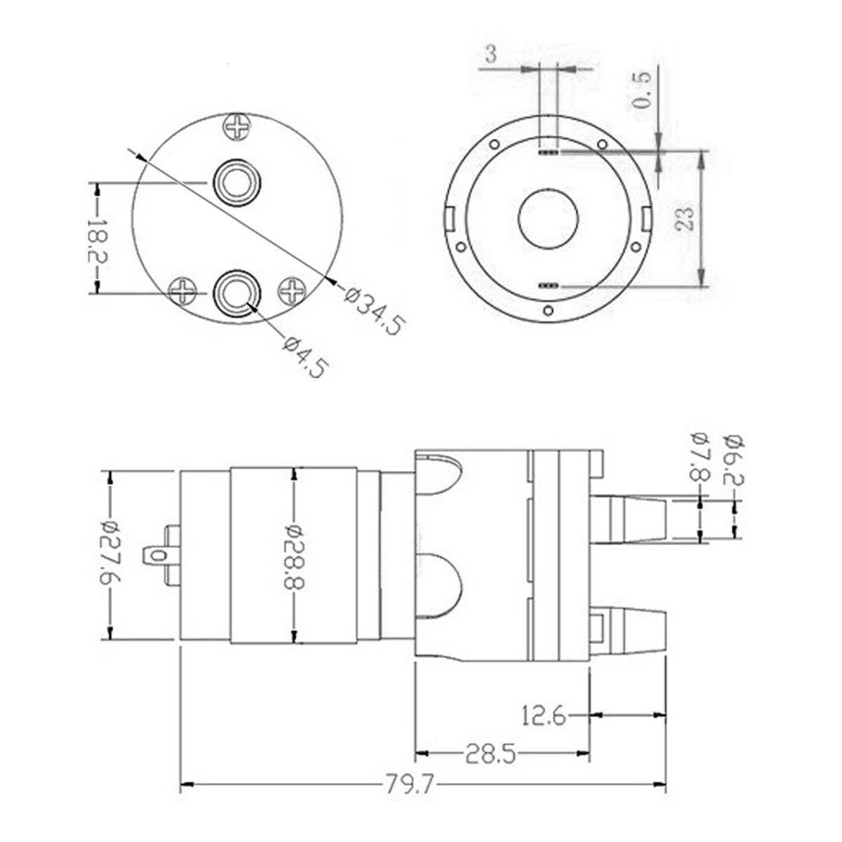 Micro pompe à eau R365, 12V DC - Mini Peristaltic Pump 12V avis et prix