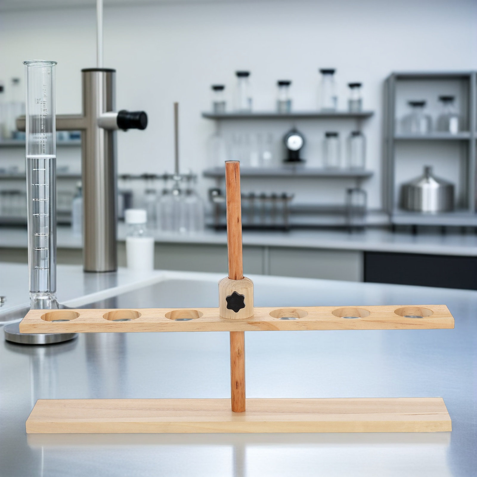 Support en bois à 6 trous pour - Lab Equipment avis et prix